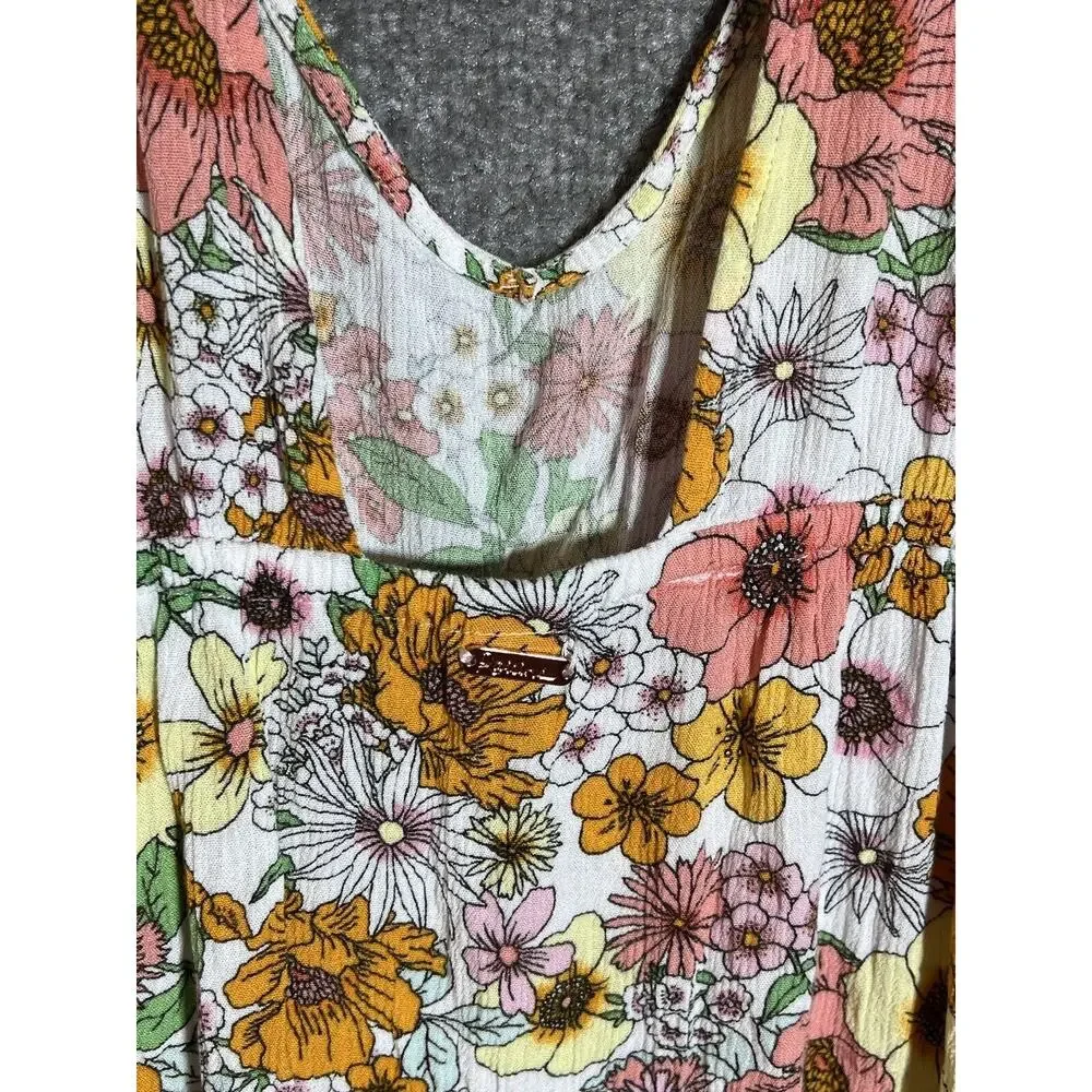 Raisins Floral Textured Tavarua Dress Swimsuit Coverup Womens Juniors Size Small